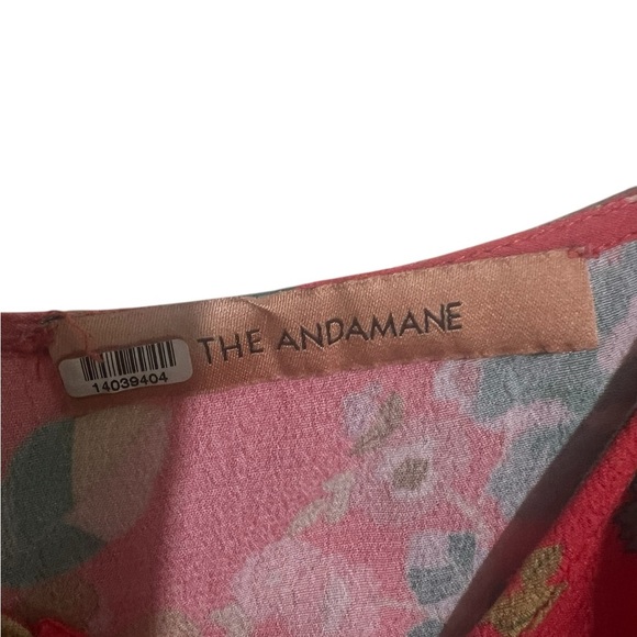 The Andamane Red Floral Mini dress Size Small - Picture 3 of 4